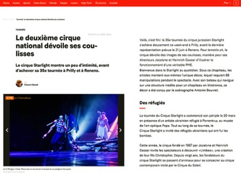 Le Matin 'Tournée Le deuxième cirque national dévoile ses coulisses'